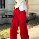 Fashion Elegant Vest & Wide Leg Pants Two-Piece Set