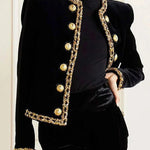 Long Sleeves Buttoned Round-Neck Jackets Outerwear
