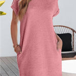 Women's Lightweight Summer T-shirt Dress with Pockets