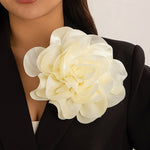 Flower Shape Solid Color Brooch Accessories