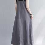 Casual Solid Color With Pocket Suspender Dress