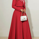 Elasticated Waist High Waisted Big Hemline Pleated Pockets Solid Color Zipper Wide Leg Pants