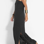 Flawless and Free One Shoulder Relaxed Slit Maxi Dress