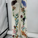 Half Sleeves Loose Buttoned Flower Print Pockets Lapel T-Shirt Top + Drawstring Elasticity Pants Bottom Two Pieces Set