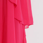 Loose Raglan Sleeve Solid Color Tiered Stand Collar Maxi Dresses