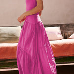 Boho Backless Sheath Skirt Resort Dress