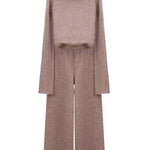 Turtleneck Size Split Sweater Suits
