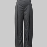 Column No Belt Solid Color Casual Pants Bottoms Trousers