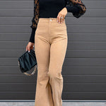 Corduroy Pocketed Flare Pants