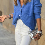 casual loose sweater knitted cardigan