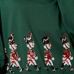 Christmas Soldier Sequined Long Sleeve Casual Sweatshirt