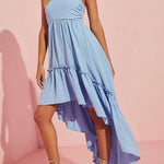 Jorga strapless midi dress blue