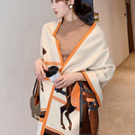 Personality Warm Cartoon Print Shawl&Scarf