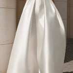 Ethereal High-Neck Sleeveless Satin A-Line Evening Gown