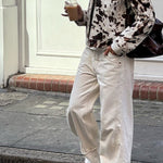 Women's Lapel Comfortable Casual Printed Shirt Jacket