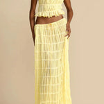 Passion and Romance Pleated Back Elastic Straps Adjustable Halter Tank