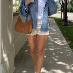Vintage Button Down Pocketed Denim Jacket