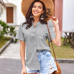 Short Sleeve Blouses Lightweight Loose Top - Zeagoo (Us Only)
