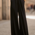 Sleeveless Draped Wide-Leg Jumpsuit With Belt