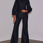 Long Sleeves Puff Sleeves Buttoned Pockets Split-Joint Lapel Outerwear