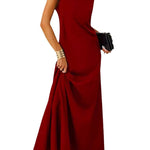 A-Line Loose Solid Color Round-Neck Maxi Dresses