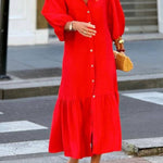 Red Loose Maxi Dress