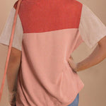 Zeagoo Womens Casual Color Block Tops Short Sleeve T Shirts