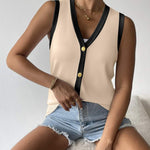Zeagoo Womens Sweater Vest V Neck Button Down Shirts