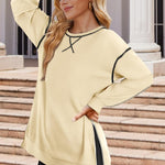 Zeagoo Women's Oversized Sweatshirts Hoodies Side Zipper Pullover