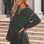 Zeagoo Women's Oversized Sweatshirts Hoodies Side Zipper Pullover