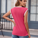 Zeagoo Women's Summer Tops Cap Sleeve Casual Shirts