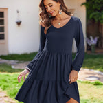 Zeagoo Women's Long Sleeve Elegant Ruffle Dresses