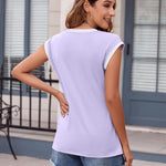Zeagoo Women's Summer Tops Cap Sleeve Casual Shirts