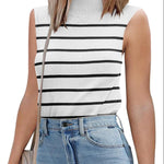 Zeagoo Women's Mock Turtle Neck Sweater Vest Shirts