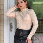 Zeagoo Womens Long Sleeve T Shirts Casual Mock Neck Tops