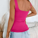 Zeagoo Women's Square Neck Double Lined Tank Tops