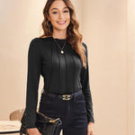 Zeagoo Womens Long Sleeve T Shirts Casual Mock Neck Tops