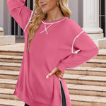 Zeagoo Women's Oversized Sweatshirts Hoodies Side Zipper Pullover