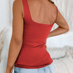 Zeagoo Women's Square Neck Double Lined Tank Tops