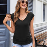 Zeagoo Womens Tank Tops Cute Tops V Neck Cap Sleeeve Tshirts