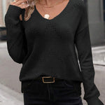 Zeagoo Womens Sweaters Long Sleeve Shirts Off Shoulder Crochet