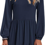 Zeagoo Women's Long-Sleeve V-Neck Winter Dress (DE Only)