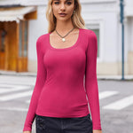 Zeagoo Women's Long Sleeve Scoop Neck Shirts