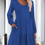 Zeagoo Women's Long-Sleeve V-Neck Winter Dress (DE Only)