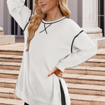 Zeagoo Women's Oversized Sweatshirts Hoodies Side Zipper Pullover