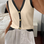 Zeagoo Womens Sweater Vest V Neck Button Down Shirts