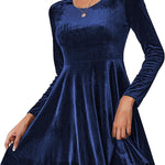 Zeagoo Women's Velvet Dress Elegant Evening Dress