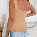 Zeagoo Women's Square Neck Double Lined Tank Tops