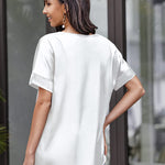 Satin Silk Blouse Tops - Zeagoo (Us Only)