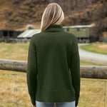 Zeagoo Women's Turtleneck Sweater Fall Winter Chunky Knitted Pullover